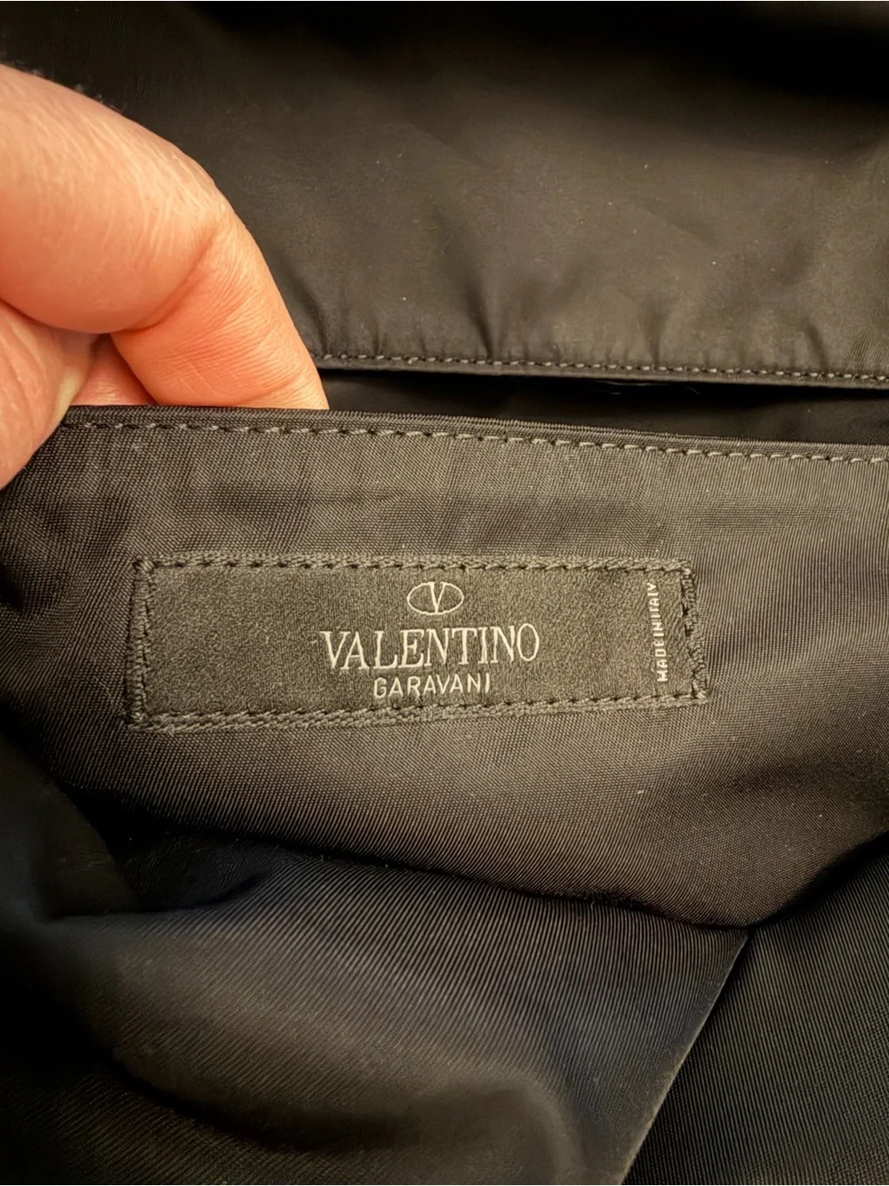 Valentino Garavani Black Camouflage Nylon Backpack